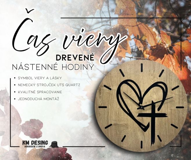 🕊️ Drevené hodiny na stenu – Čas viery Nech vás čas vedie správnym smerom. Blíži sa Sviatok všetkých svätých – obdobie,...