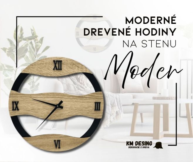 Nezabudnuteľný prvok na akomkoľvek múre. ✨ Zoznámte sa s hodinami "Moder". ✅ Moderný drevený dizajn ✅ Tichý mechanizmus...